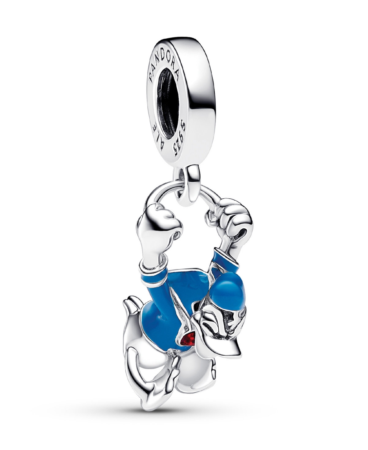 Pandora Sterling Silver Donald Duck Dangle Charm In Metallic