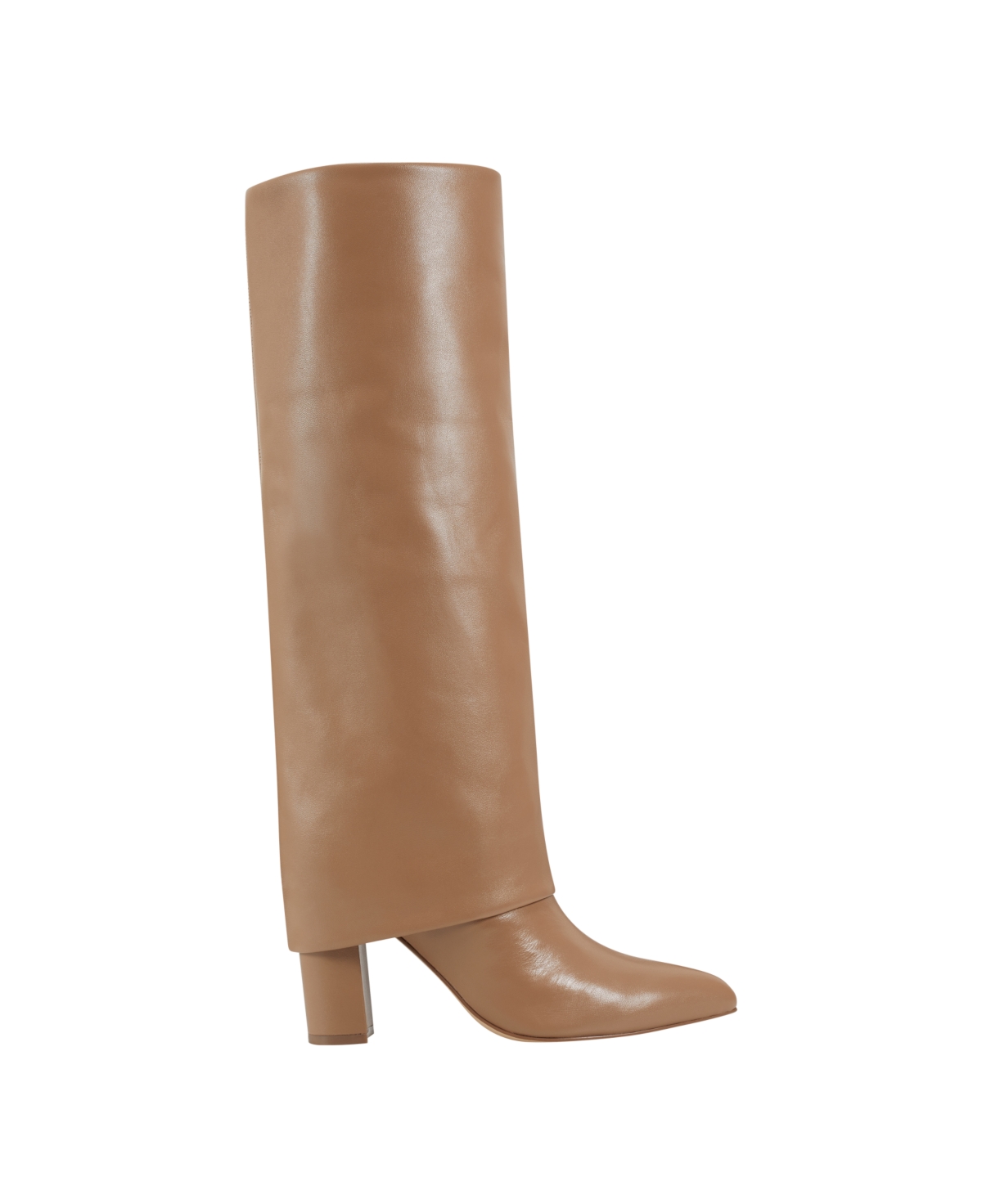 Marc Fisher Ltd Women's Leina Block Heel Pointy Toe Knee High Dress Boots -Leather