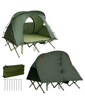 Cot Elevated Compact buy Tent Set With External Cover-Green