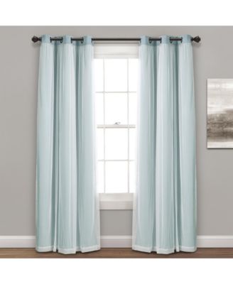 Grommet Sheer Panels With Insulated Blackout Lining