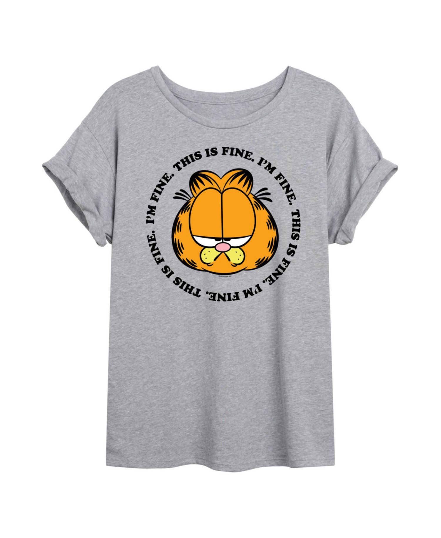 Trendy Juniors Garfield Fine Graphic Oversized Tee