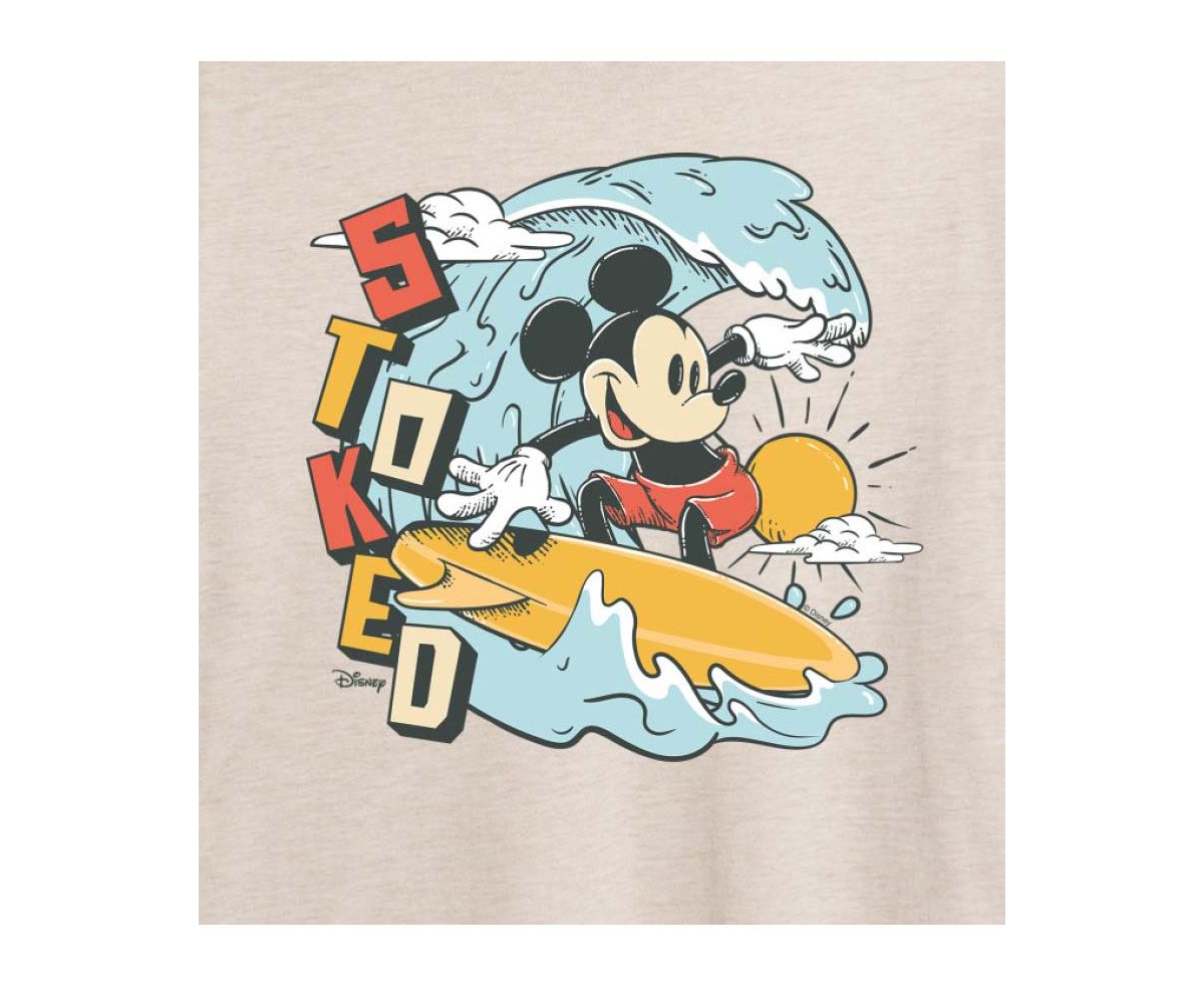 Hybrid Apparel Trendy Juniors Mickey Mouse Surf Graphic Oversized Tee