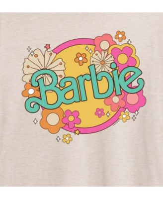 Trendy Juniors Barbie Floral Graphic Oversized Tee