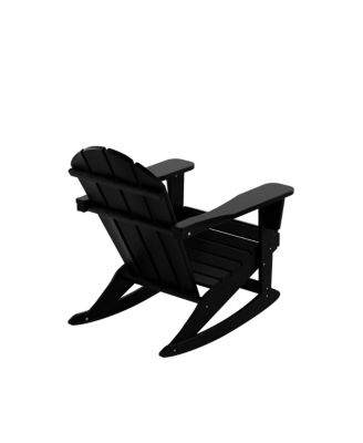 2-Piece Set Outdoor Adirondack Rocking Chair with Side Table