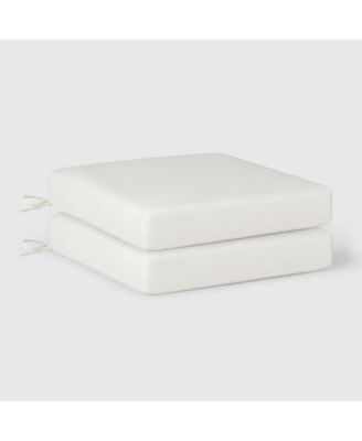Set of 2 20" x 19" Outdoor Patio Seat Cushions Without Welt