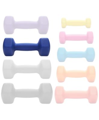 Neoprene Dumbbell Hexagon Hand Weights, 7 lb Pair - 14 lb Total