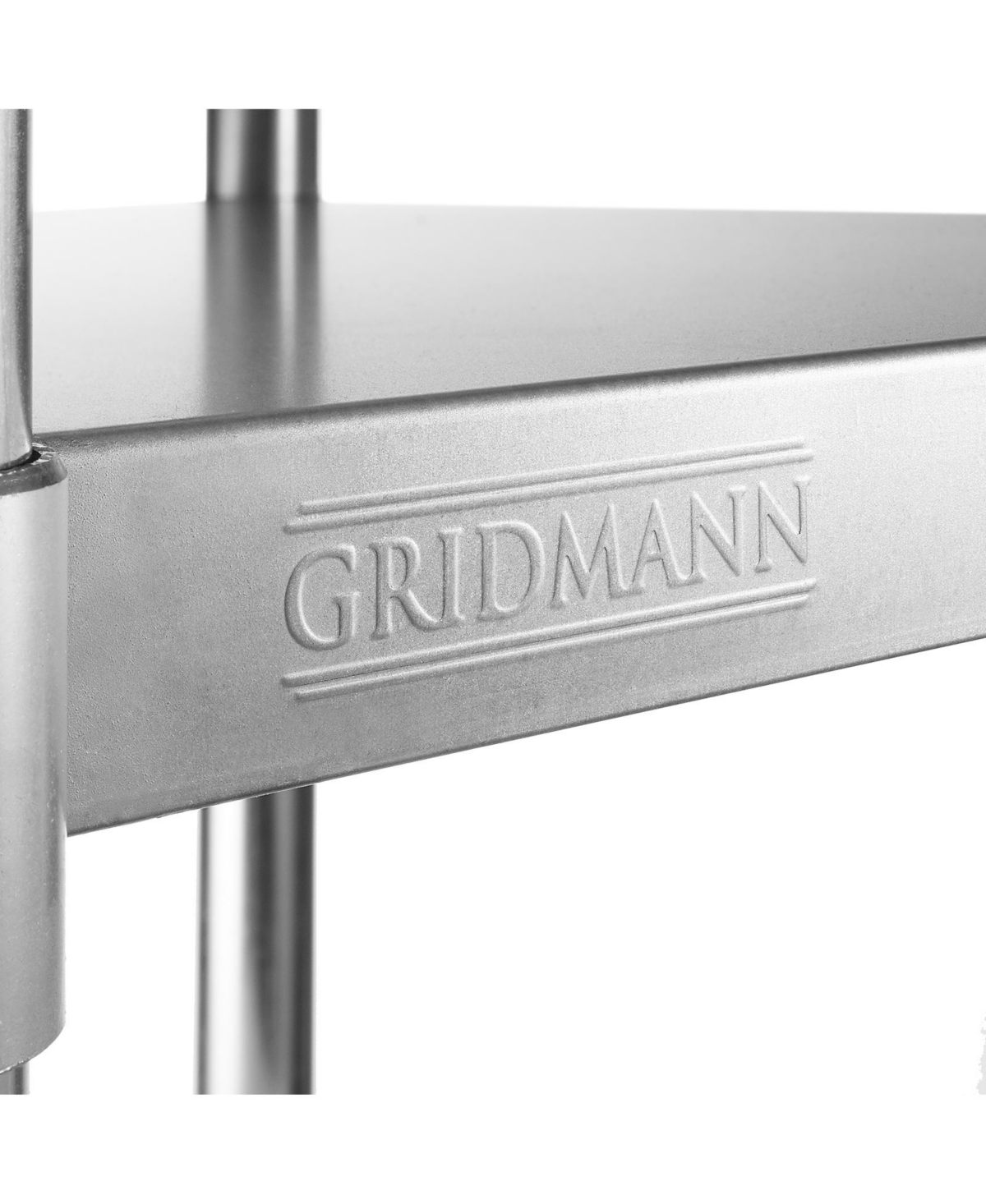 Gridmann x 24 Inch Stainless Steel Table w/ Backsplash and Undershelf