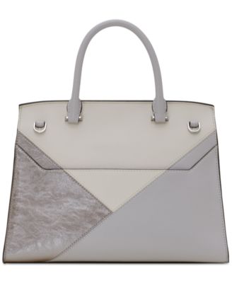 Becky Metallic Colorblock Turnlock Convertible Satchel