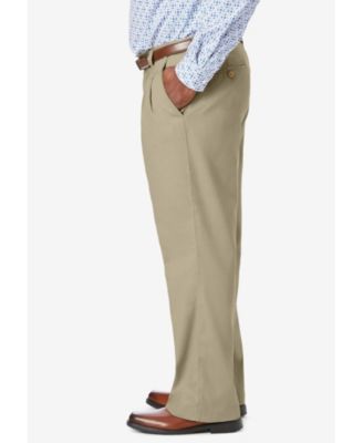 Big & Tall Relaxed Fit Wrinkle-Free Expandable Waist Pleated Pants