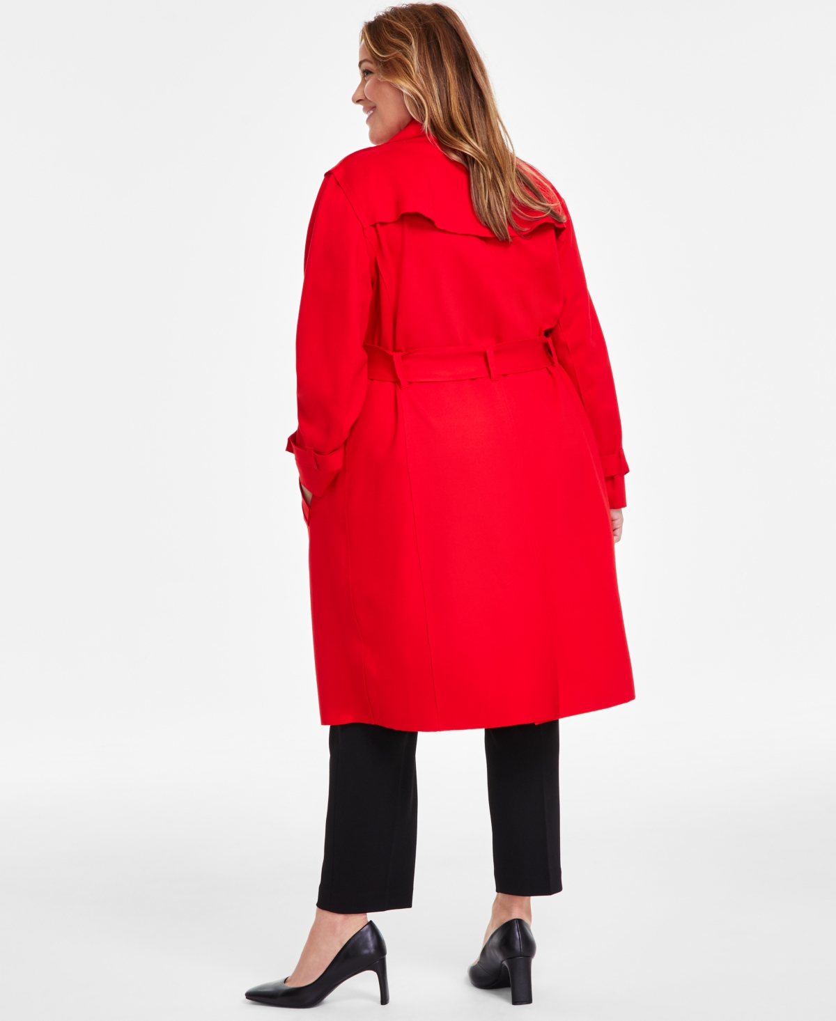 Anne Klein Plus Size Classic Belted Trench Coat