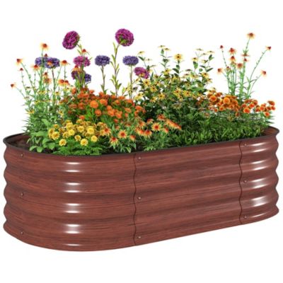 Galvanized Raised Garden Bed Planter Box