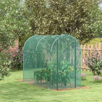 4' x 8' Plant Protection Tent Crop Cage with Door for Garden Plants