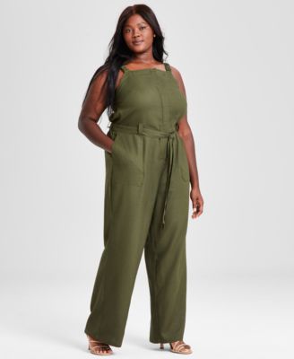 And Now This Trendy Plus Size Utility Wide Leg Jumpsuit Created for Macy s Macy s