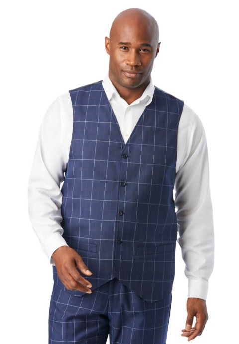 Мужские KingSize Big & Tall KS Signature Collection Easy Movement 5-Button Suit Vest