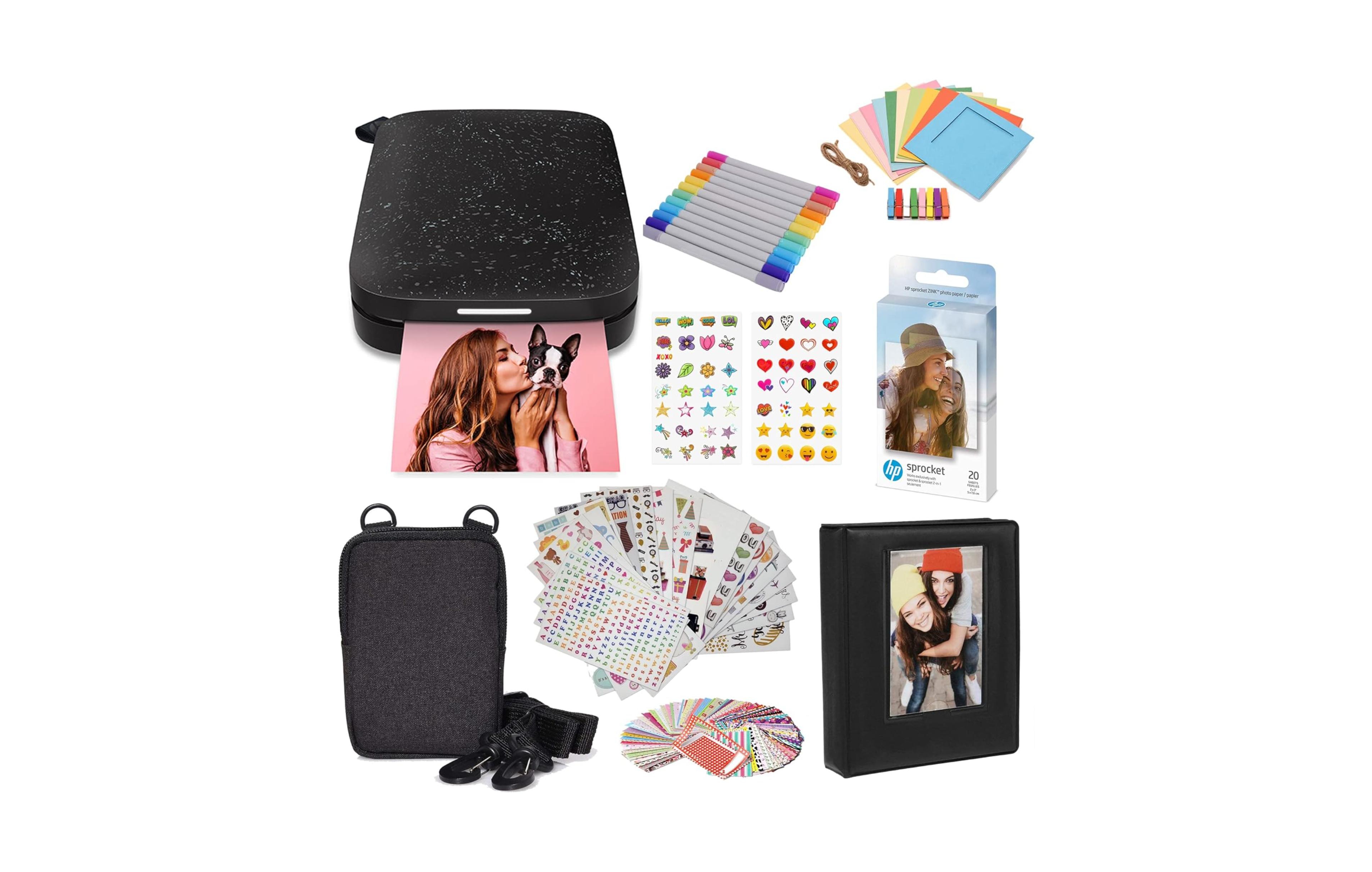 Hp Sprocket Portable 2x3" Instant Photo Printer & Accesories Starter Bundle