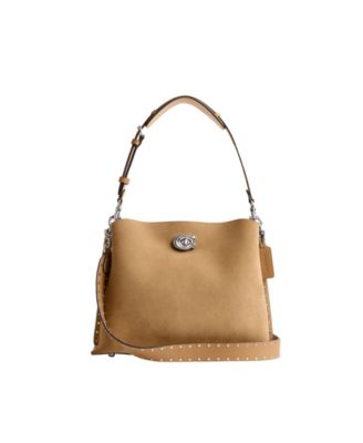 Coach Willow Leather with Rivets Shoulder Bag - Macy's