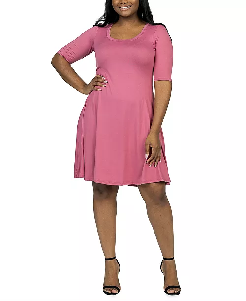 plus size knee length dress