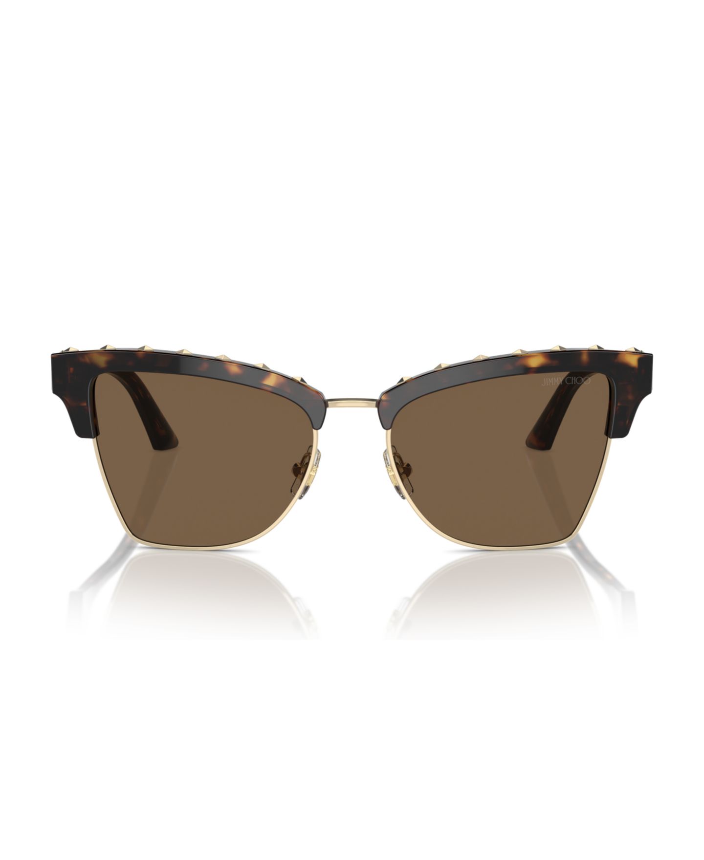 Женские солнцезащитные очки Jimmy Choo Sunglasses, JC5014, цвет: Тёмный коричневый — фото 2