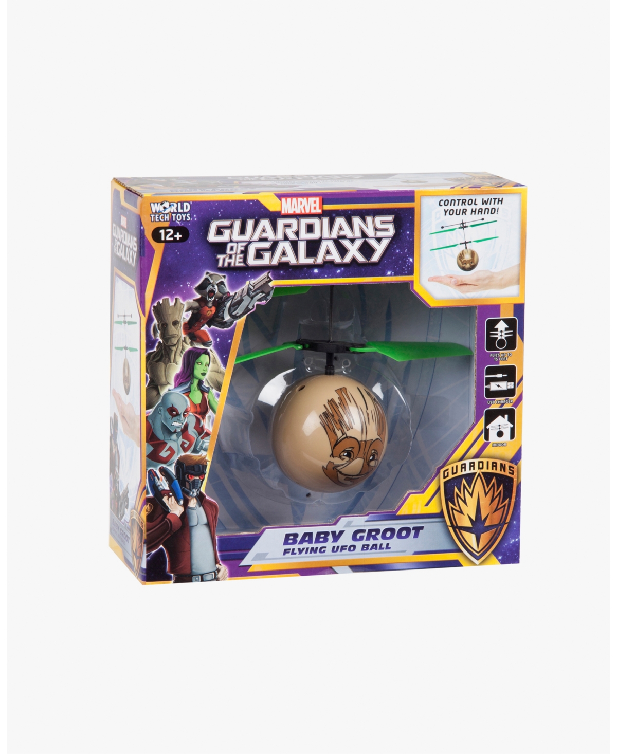 World Tech Toys Marvel Guardians Of The Galaxy Baby Groot Ir Ufo Ball Helicopter In Multi