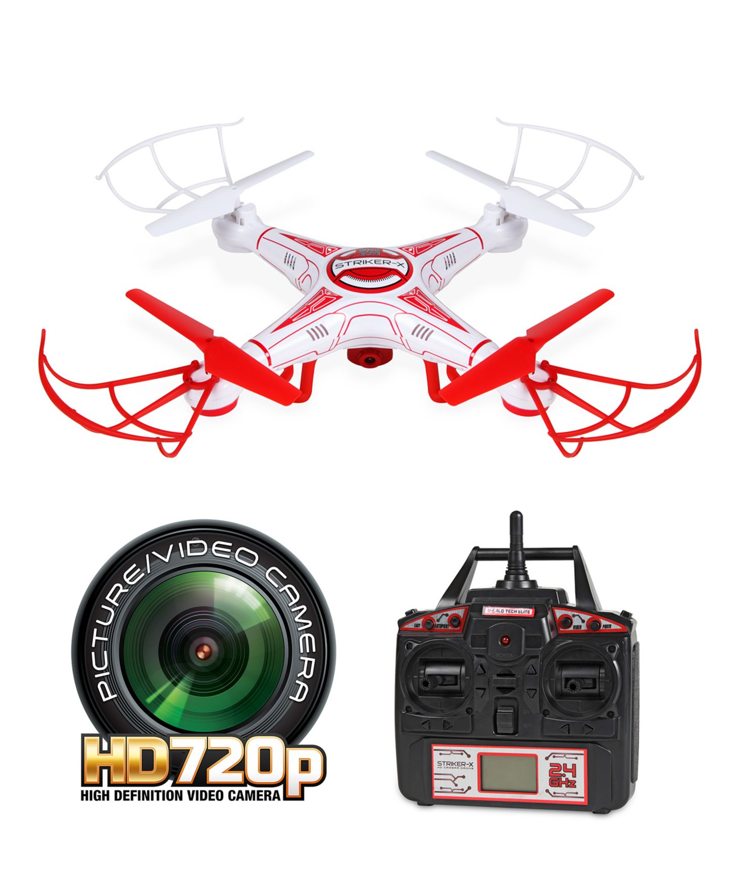 Детская игрушка World Tech Toys Striker-X 4.5-Channel HD Camera RC Quadcopter — фото 1
