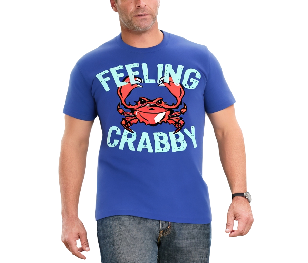 Big & Tall Slogan Graphic T-Shirt - Crabby