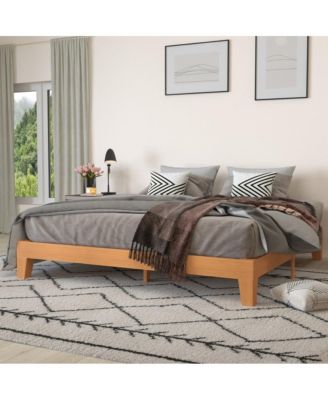 Eduardo Platform Bed Frame, Solid Wood Platform Bed Frame With Slatted Support, No Box Spring Needed