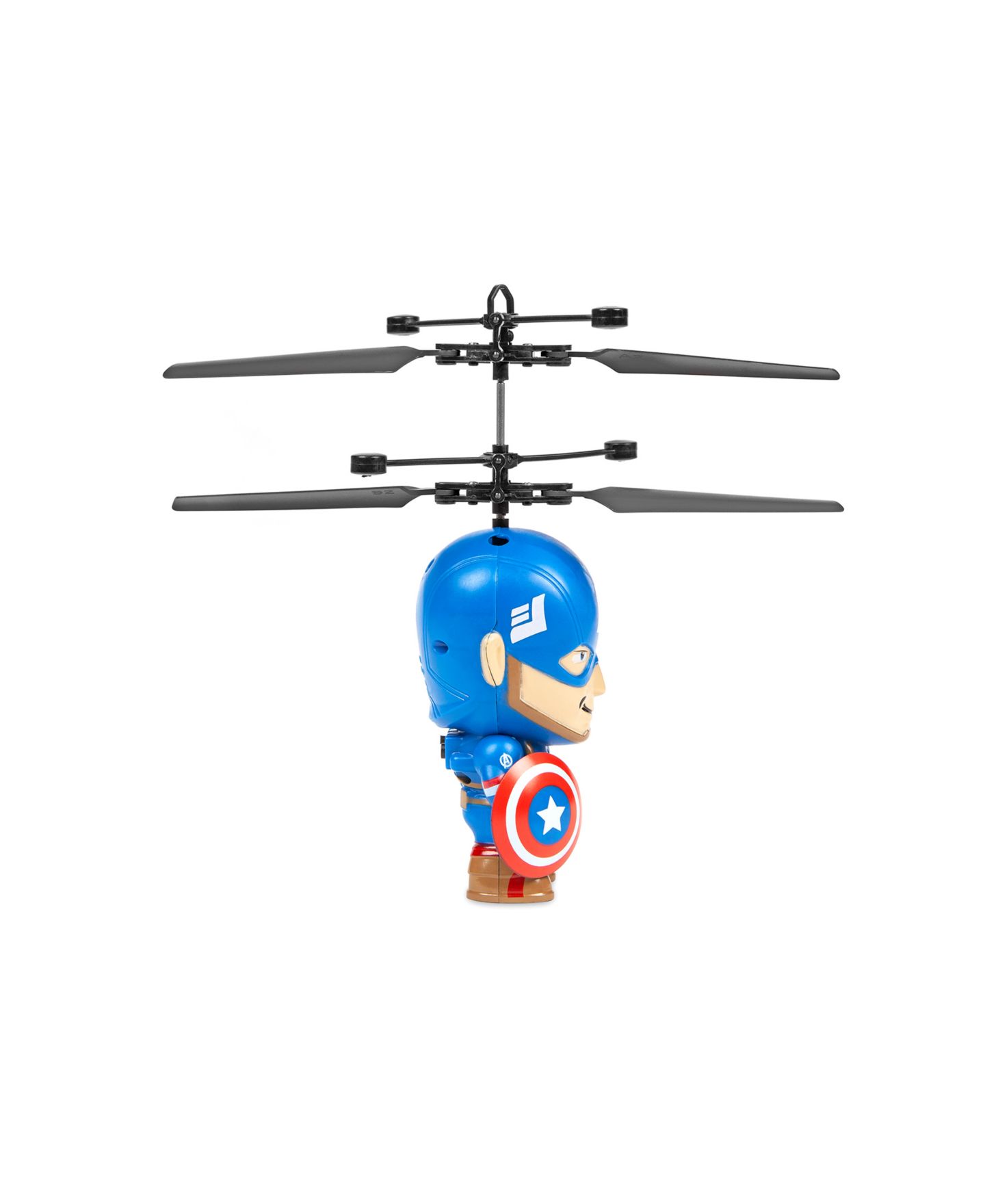 Детская игрушка World Tech Toys Marvel Captain America Big Head UFO Remote Control Flying Figure Helicopter — фото 4