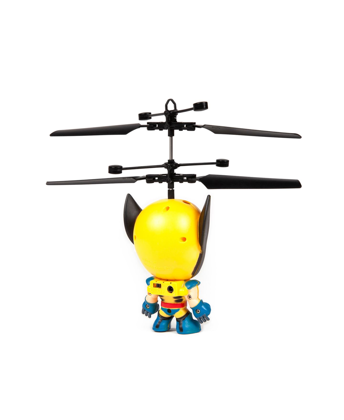 Детская игрушка World Tech Toys 3.5 Inch Marvel Wolverine Big Head UFO Remote Control Flying Figure Helicopter — фото 3