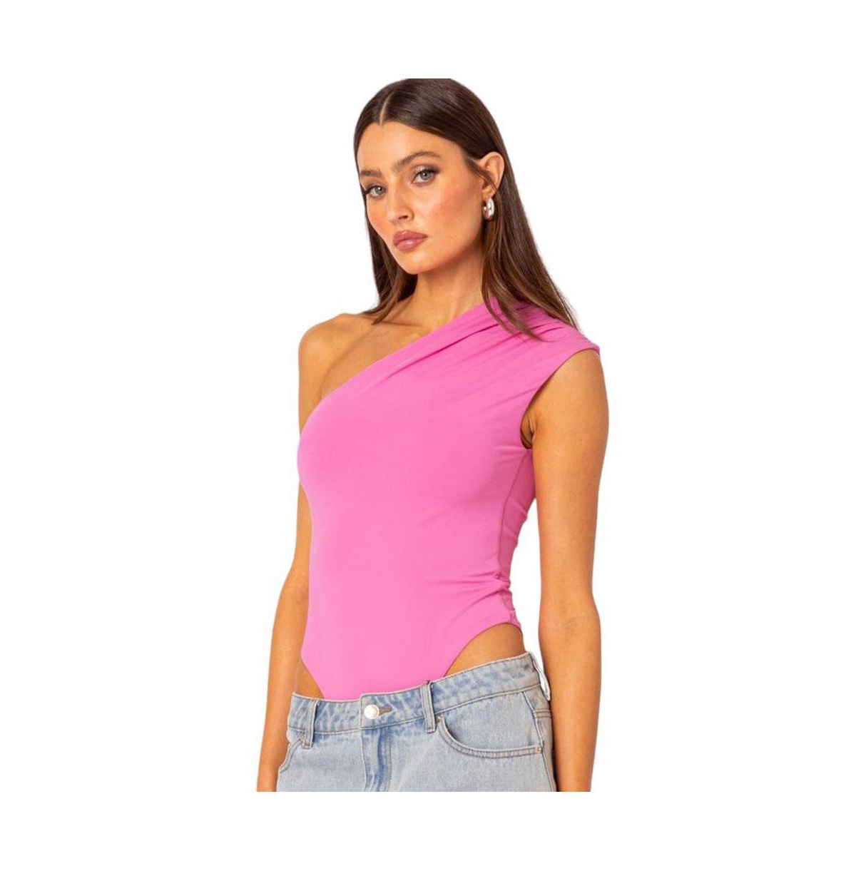 Edikted Women's Tabby Gathered One Shoulder Bodysuit