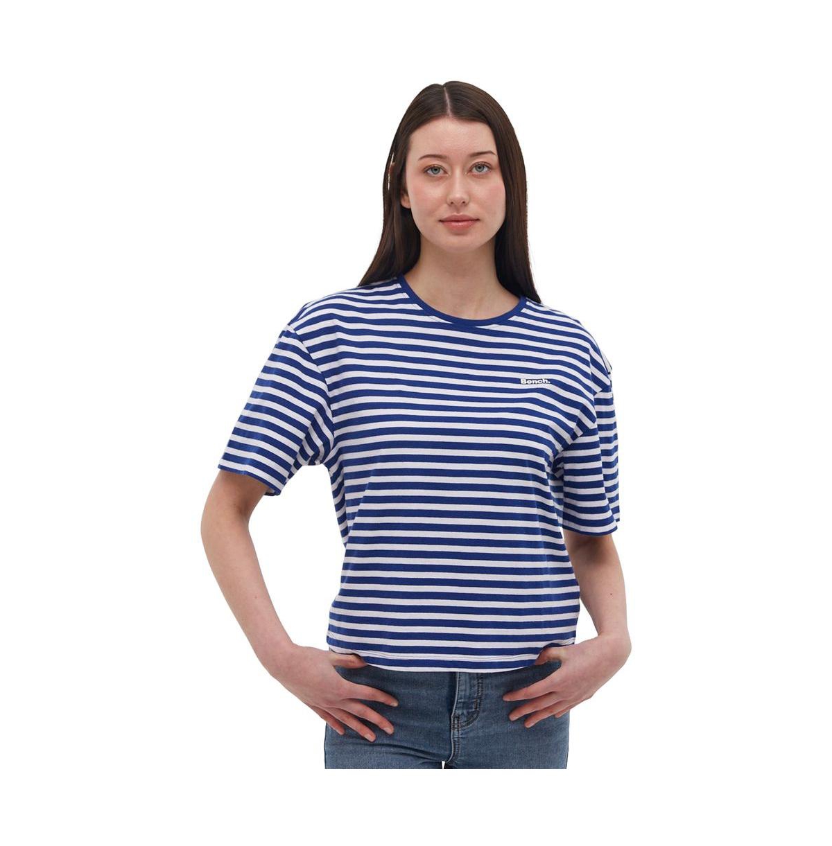 Women's Aife Over Stripe Tee - Winter white