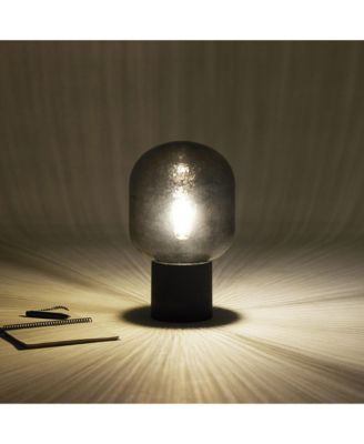 Bruce 16" LED Table Lamp with Green Glass Shade