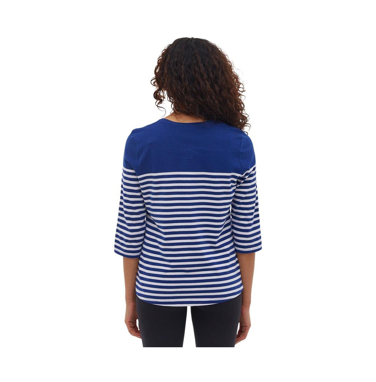 Bench Dna Women's Arian Nautical Stripe 3/4 Tee