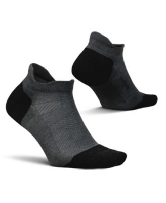 Men's Unisex Elite Max Cushion No Show Tab Ankle Socks - Sport Sock with Targeted Compression