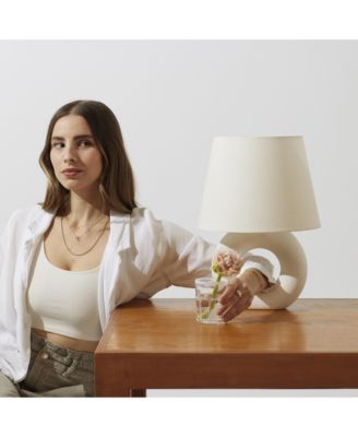 Chloe 15.5" Ceramic Contemporary LED Table Lamp