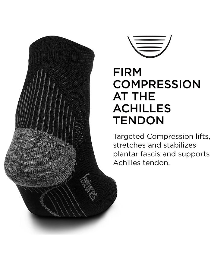 Feetures Men's Plantar Fasciitis Relief Cushion Quarter Sock Targeted