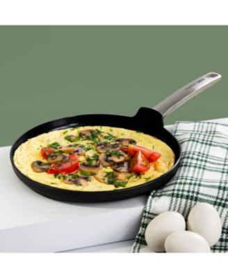 Graphite Non-stick Ceramic Omelet pan 10", Sustainable Recycled Material