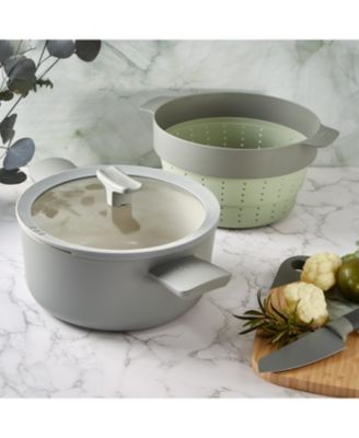 Balance 3Pc Non-stick Ceramic Steamer Set, Recycled Aluminum