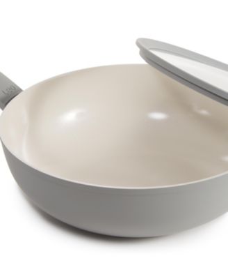 Balance 4Pc Non-stick Ceramic Stockpot and Wok Pan Set, Glass Lids, Recycled Aluminum