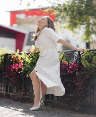 Kataleyna Pointed Toe Leather Slingback Pumps