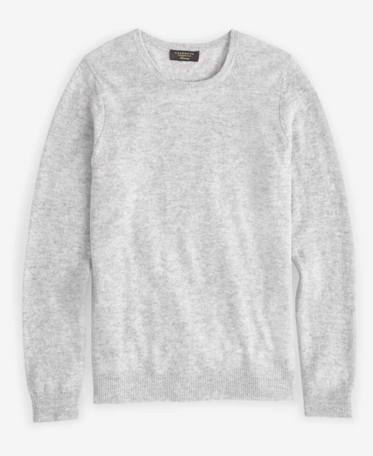 Charter Club 100% Cashmere Women's Petite Long-sleeve Crewneck Sweater, Created For Macy's In Ice Grey Heather