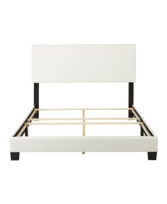 Florence Leatherette Upholstered Platform Bed Frame with Adjustable Headboard - Boyd Sleep