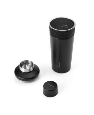 18 oz Stainless Steel Cocktail Shaker, Multi-Use Stainless Steel Topper with 1.5 oz  shot Cap and Strainer