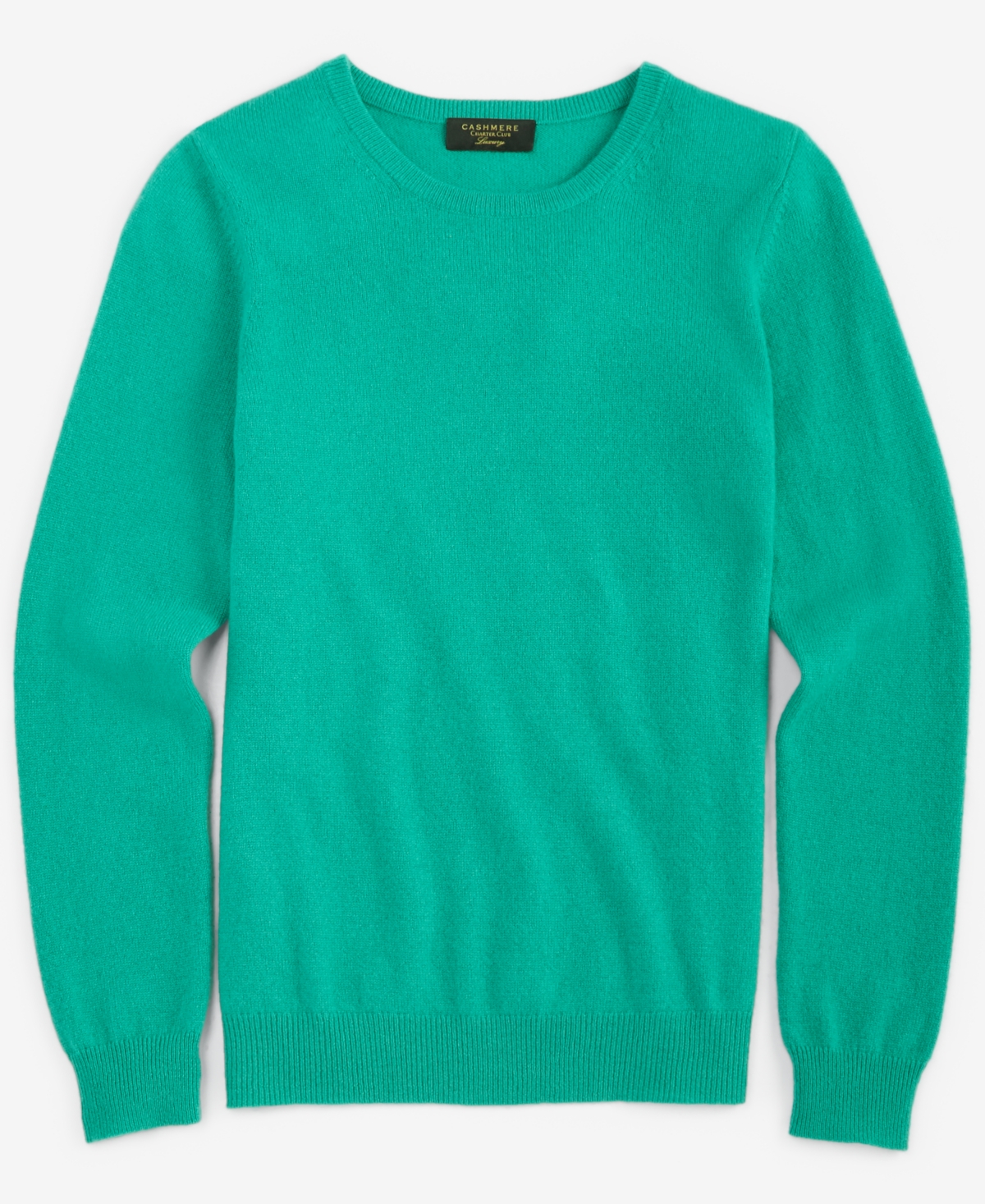Charter Club 100% Cashmere Women's Petite Long-Sleeve Crewneck Sweater, Created for Macy's