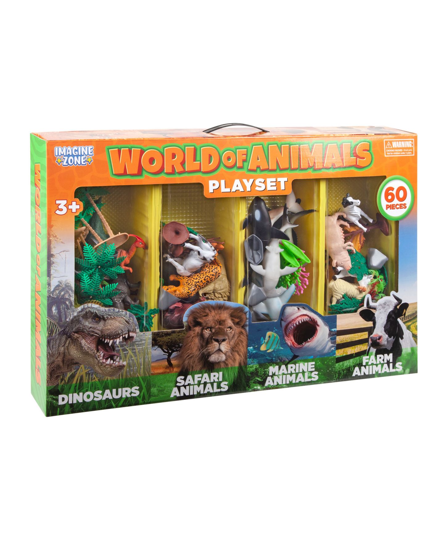 Детский игровой набор World Tech Toys Imagine Zone Dinosaur 60-Piece Playset, от 3 лет — фото 1
