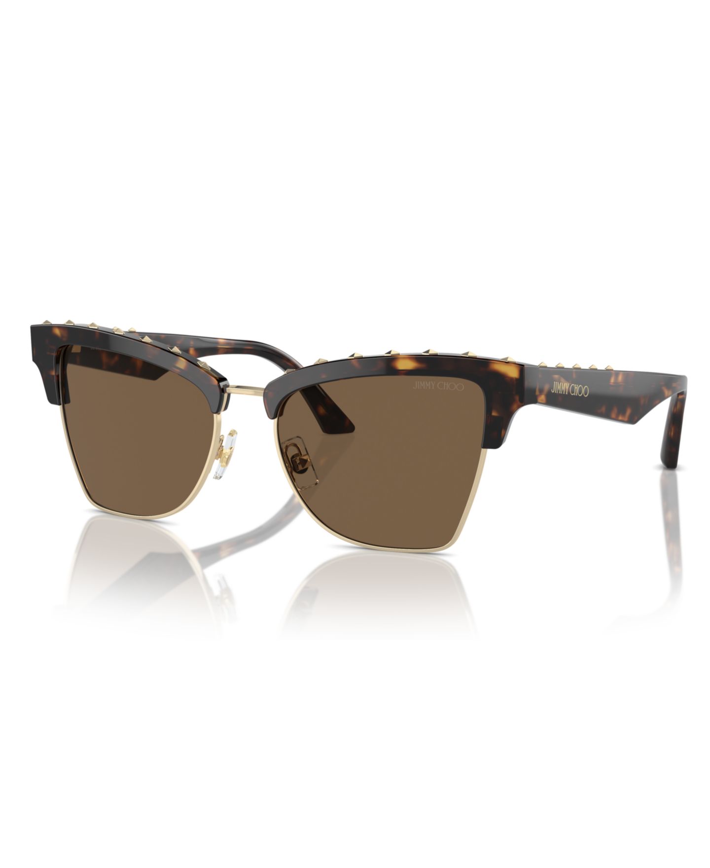 Женские солнцезащитные очки Jimmy Choo Sunglasses, JC5014, цвет: Тёмный коричневый — фото 1