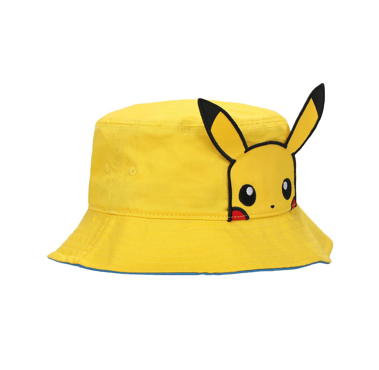 Men's Pikachu Face Unisex Adult Bucket Hat With 3D Plush
