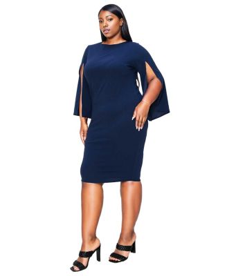 Plus Size Clementine Slit Sleeve Dress
