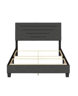 Cordoba Linen Upholstered Platform Bed Frame with Adjustable Headboard