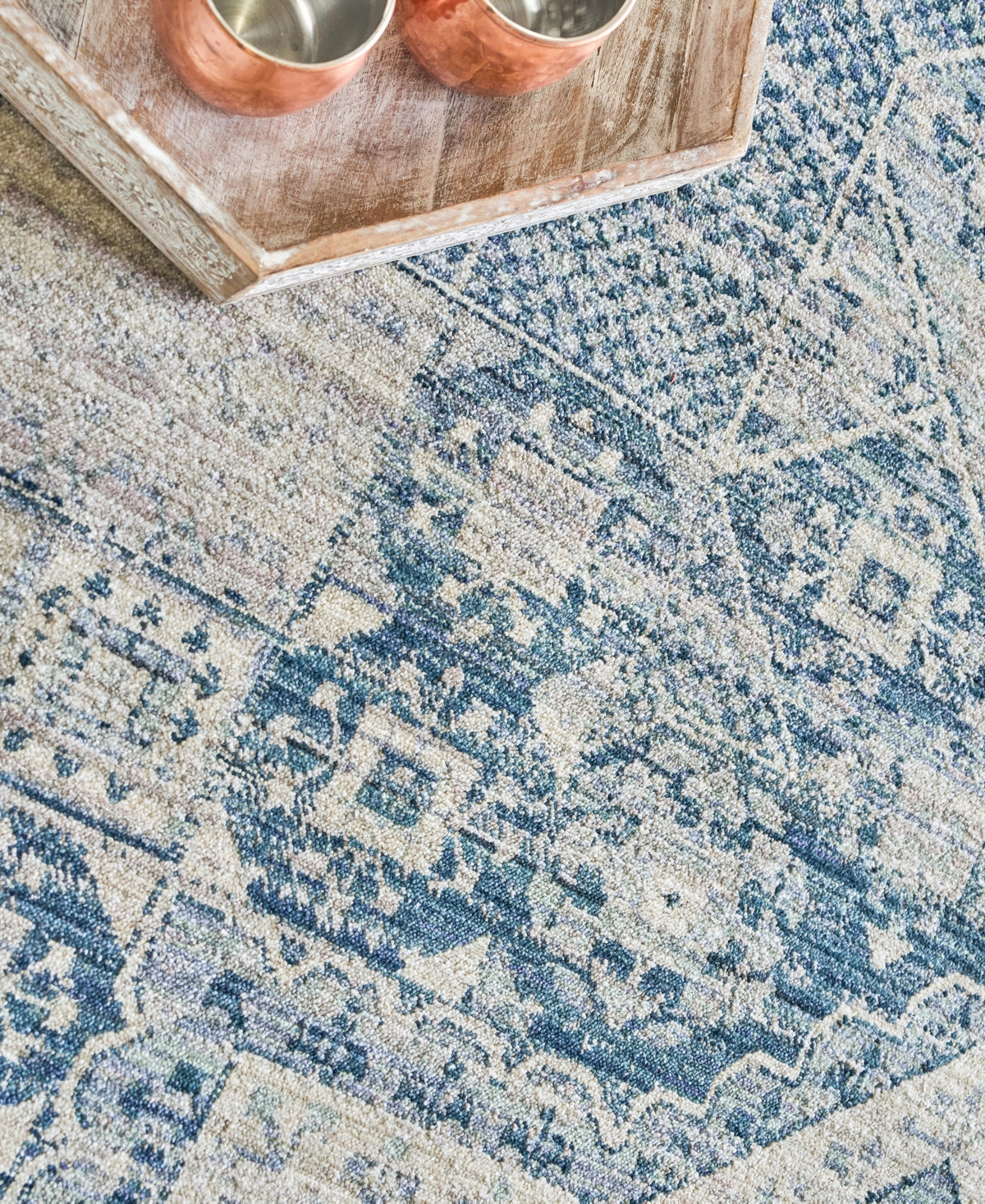 The Met Exquisite Rugs Vintage Looms Vtl-70 8'x10' Area Rug - Blue