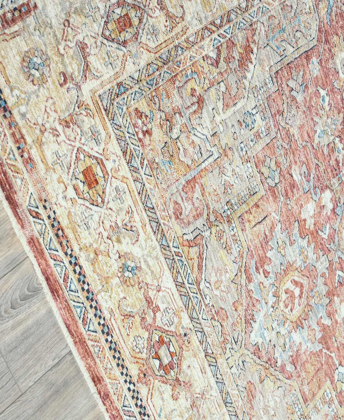 The Met X Exquisite Rugs Antique Loom Anl-00 8'x10' Area Rug In Rust,beige
